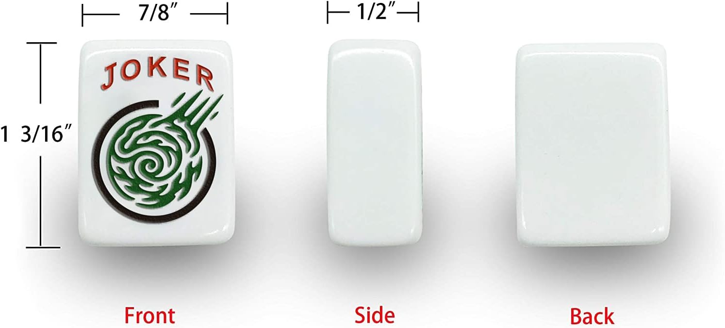 Mose Cafolo アメリカン麻雀セット、ブルーペイズリーキャリーバッグ、プレミアムホワイトタイル166枚、オールインワンカラー