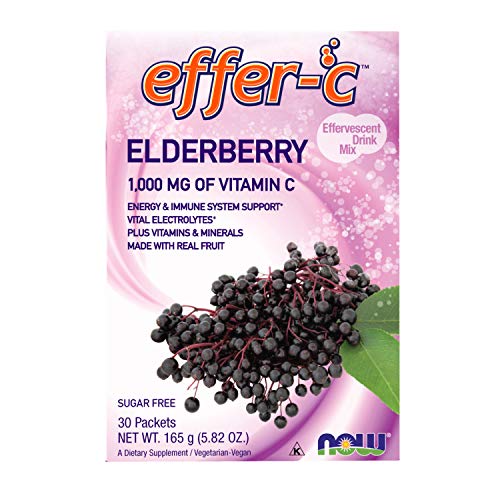 NOW Supplements, Effer-C™, Elderberry, Vital Electrolytes*, 1000 mg of Vitamin C, 30 Packets NOW Supplements, Effer-C™, Elderberry, Vital Electrolytes*, 1000 mg of Vitamin C, 30 Packets