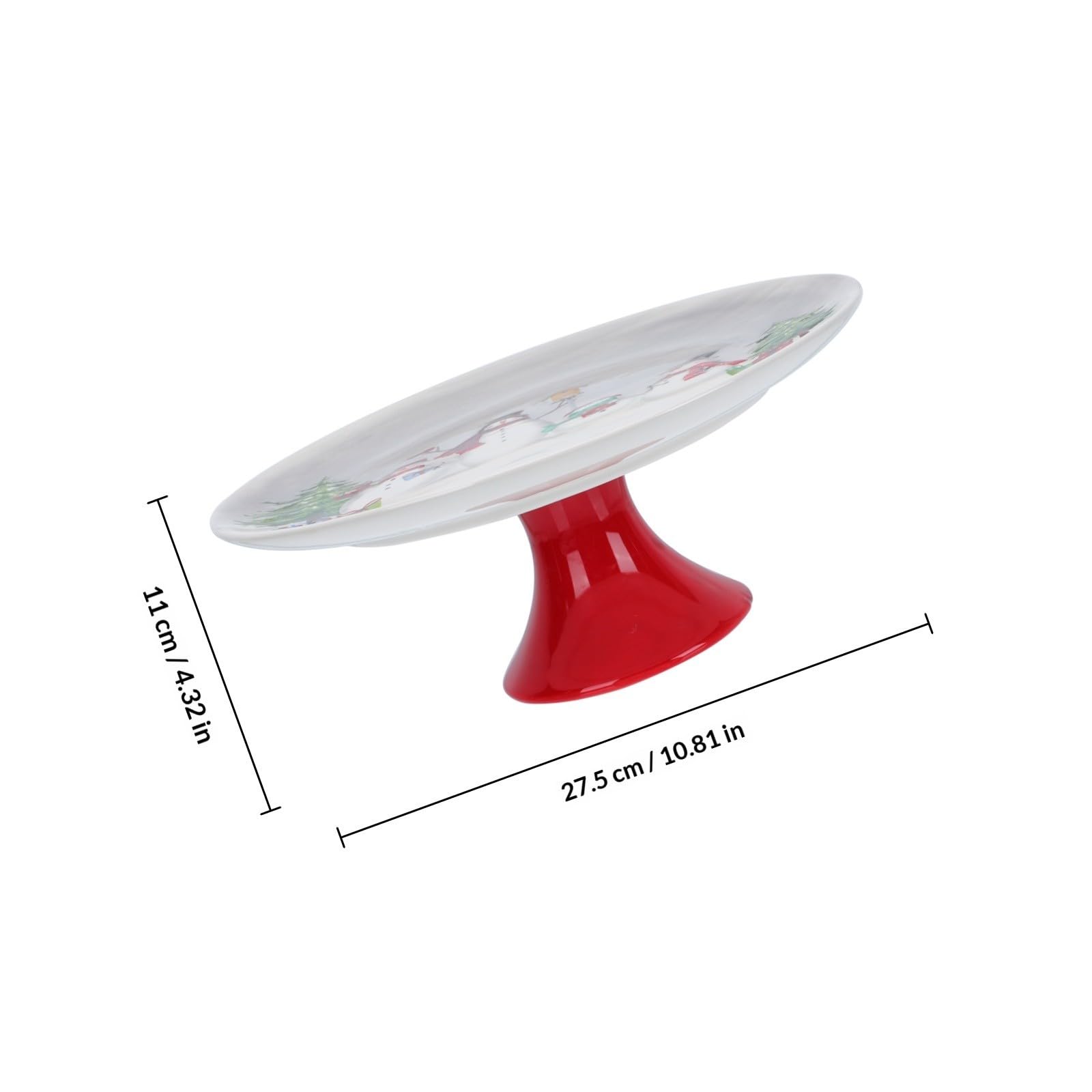 Zerodeko Présentoir à Gâteau Céramique Décoratif de Noël pour Desserts