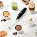Zulay Kitchen Milk Frother Wand Drink Mixer with AA Duracell Batteries- Durable Handheld Milk Frother Electric Whisk - Easy-Clean Milk Frother Wand & Mini Blender - Electric Coffee Frother - Black
