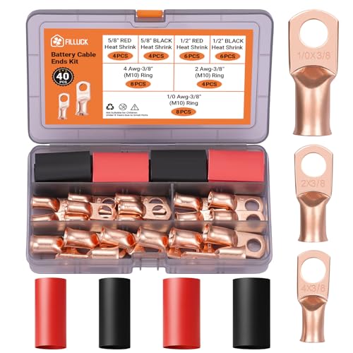 Filluck 40pc Battery Cable Ends Kit