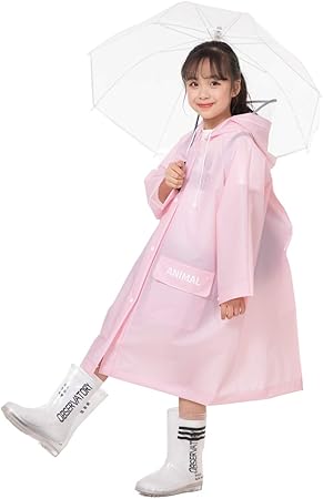 Amazon Co Jp Tongmo レインコート キッズ 女の子 男の子レインウェア 雨具 カッパ 100cm 110cm 1cm 130cm 140cm リュック ランドセル対応 おしゃれ 可愛い 通園や通学 ピンク L 125 140cm 服 ファッション小物