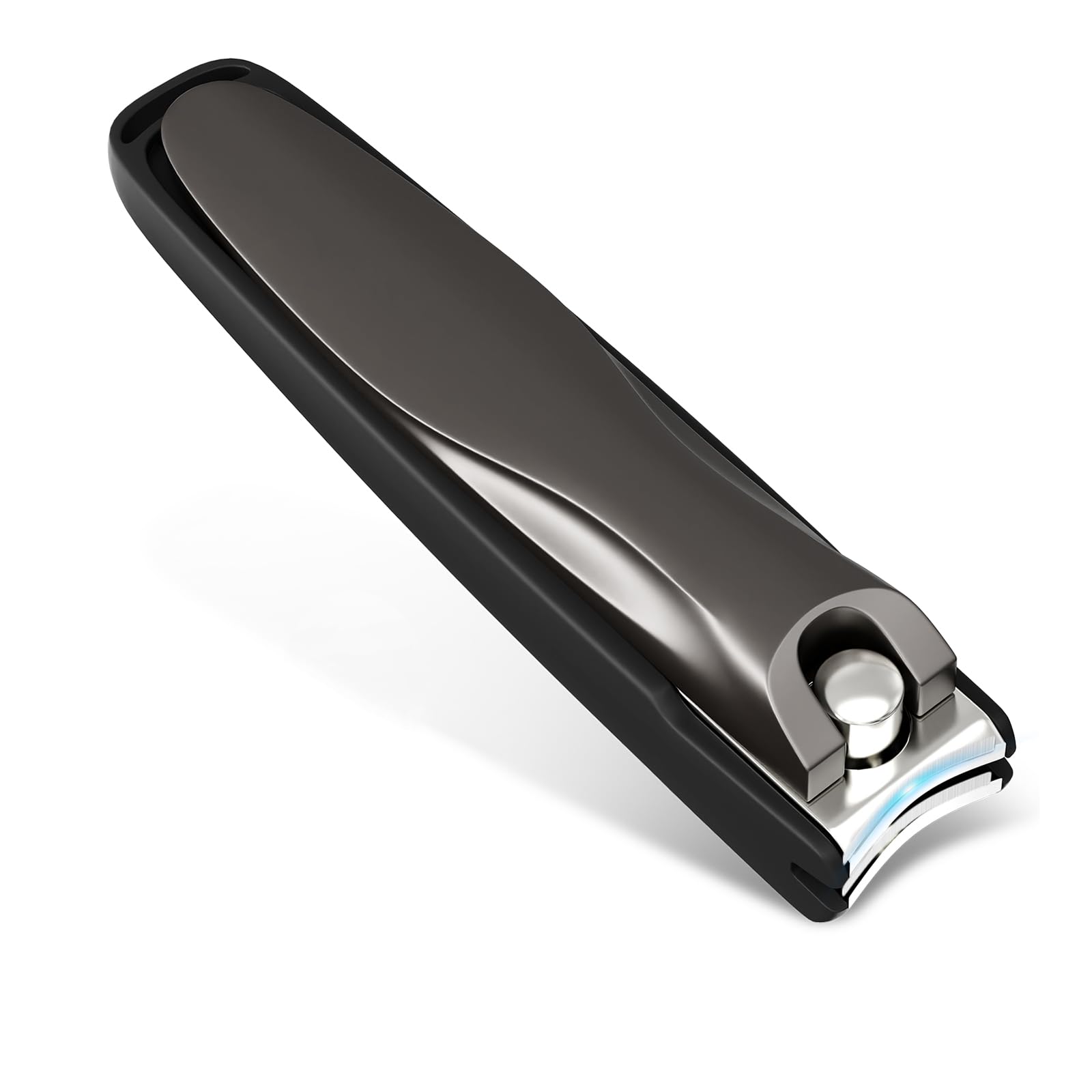 Nail Clippers with Catcher Stainless Steel Toenail Clippers Sharp Heavy Duty Fingernail Clipper for Thick Nails Anti-Splash No