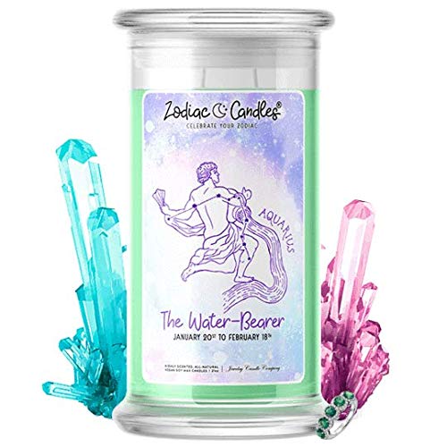Aquarius | Zodiac Star Signs Jewelry Candle 21oz | Surprise Prize Valued at