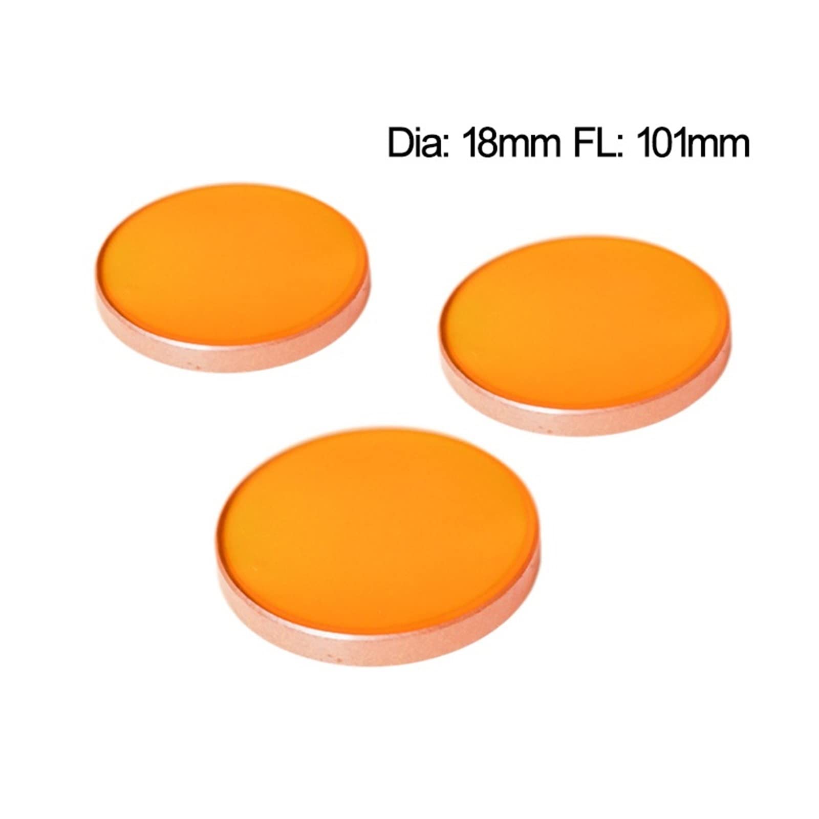 Chinese PVD ZnSe Laser Focusing Lens for CO2 Laser Cutting Machine Parts, Dia 18MM, Focusing 101MM(63.5mm)