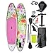 BRAST® SUP Board Lady | Aufblasbares Stand up Paddle Set für Frauen | 300cm viele Modelle | inkl. Sonderzubehör | 2in1 Paddel Kajak-Sitz Action-Cam-Halterung Fußschlaufe Pumpe Rucksack | Eden 300
