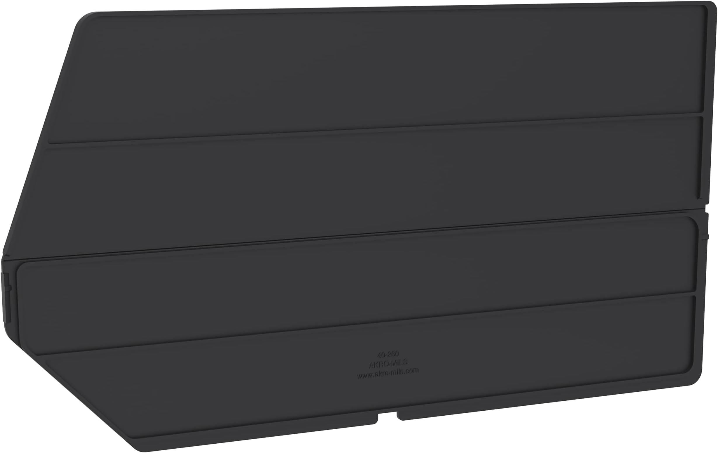 Akro-Mils 40260 Plastic Length Dividers for AkroBins Stackable Storage Bins Model 30260, Custom Storage Inserts for Tools, Crafts &amp; Supplies, Black (Pack of 30)