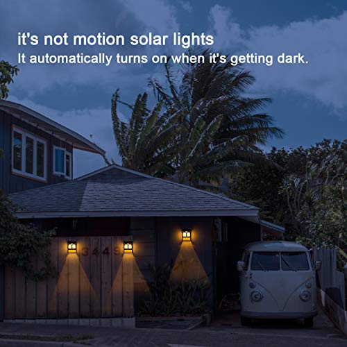 Sunface Solar Deck Lights, Led Outdoor Garden Decorative Wall Mount Fence Post Lighting, 6 Packs #TOP6