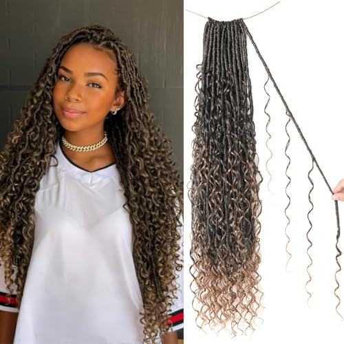 9 packs Boho Faux Locs Crochet Hair, 24 Inch, Ombre