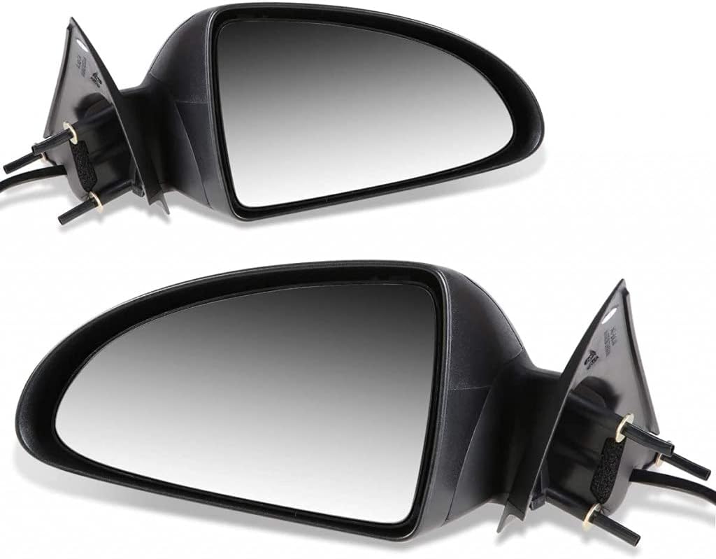 For Pontiac G6 2005-2009 Door Mirror Driver and Passenger Side | Pair | Power | Non-Heated | Sedan | Textured | Replacement For 15278129, 15278128 | GM1320291, GM1321291