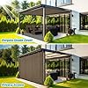 Amagenix 90% Sun Shade Cloth with Grommets, 8' x 10' Pergola Replacement Shade Cover Canopy Privacy Screen for Outdoor Patio Garden, Mocha (We Customized) #4