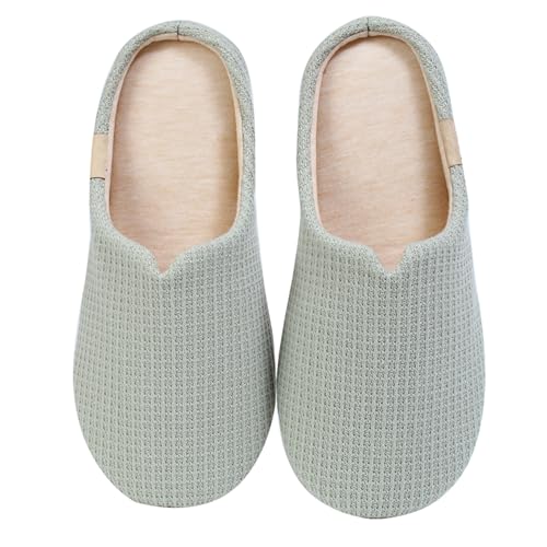 LMOY Waffle House Slippers For Women And Men Indoor Elegant Comfortable Soft Waffle Slippers Retro Durable Silent Anti-Slip