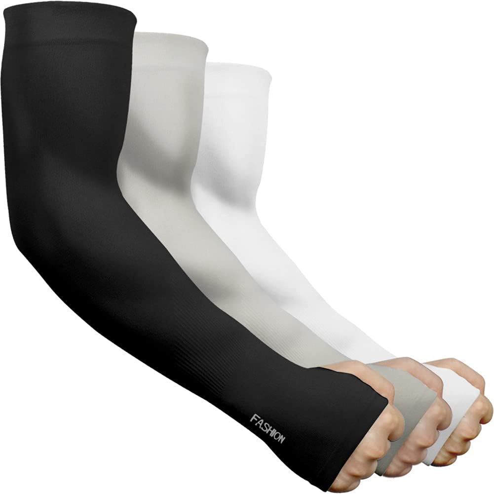 3/6 Pairs UV Cooling Arm Sleeves Sun Protection Unisex for Sports, Cycling, Golf, Running