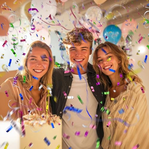Image of 8 PCS Colorful Party Confetti Poppers for Wedding Birthday Graduation Baby Shower Graduation Party Supplies Decorations