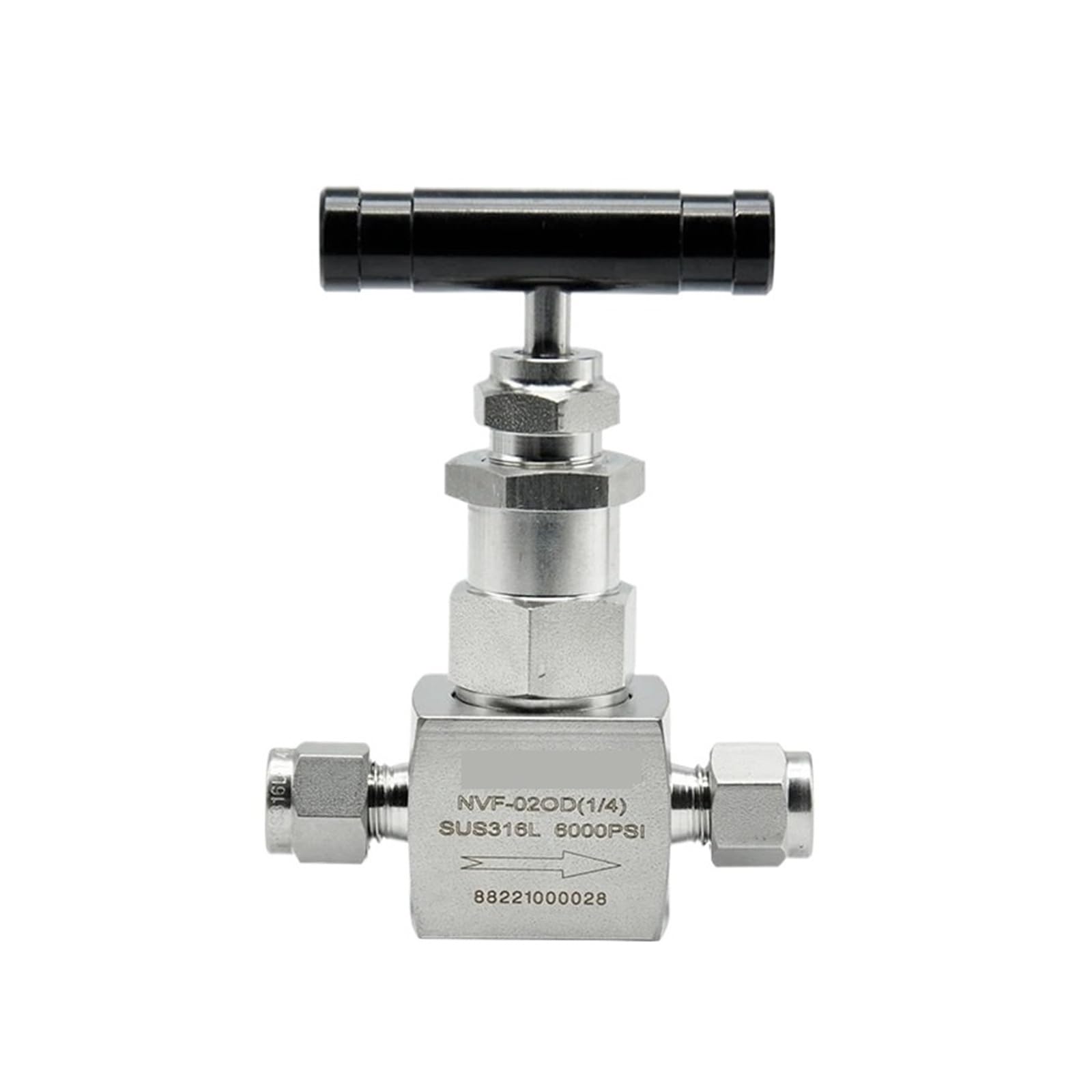 QVIVFYBOE needle valve High Pressure 6000PSI Stainless Steel Needle Valve 2Way Adjustable Flow(12mm)