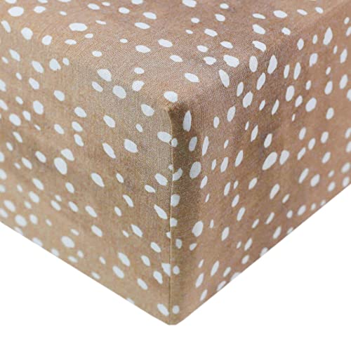 Image of Copper Pearl Premium Knit Baby Crib Sheets for Standard Mattresses, Fitted Crib Sheets for Boys and Girls, Breathable and Soft, Fawn