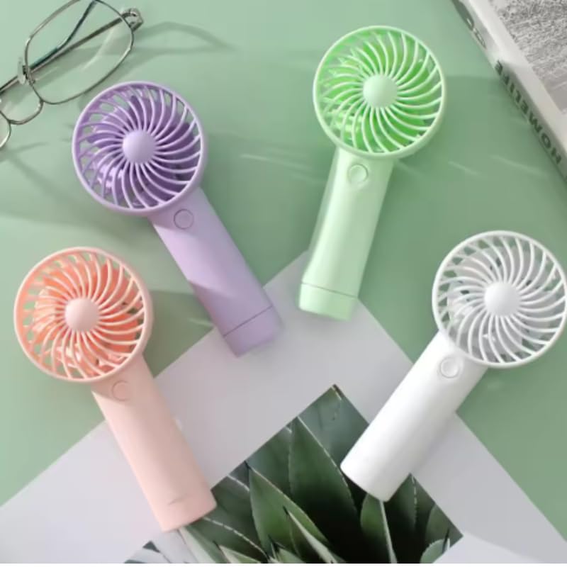 Image of Desidiya Portable Handheld Mini Fan - USB /Battery Rechargeable, High-Speed Cooling for Travel, Office & Outdoor Use | Purple | Personal Fan, Mini USB Fan