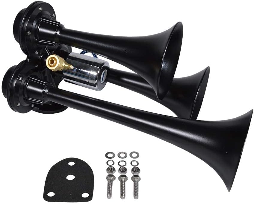 Hornblasters Stealth Black Caboose Bocina de aire de 1224 voltios