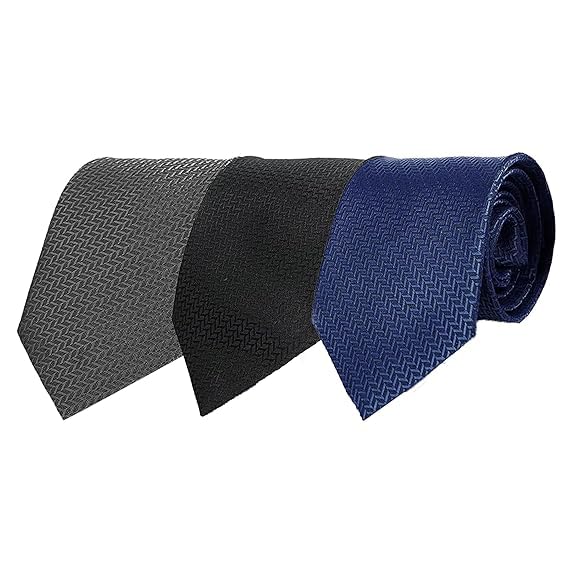 calixto Men's Criss Cross Design MicroPoly Necktie For Men, Formal Tie, Solid Colors with Silky Feel, Free Pocket Square with Each Tie (Pack Of 3)-picture-24