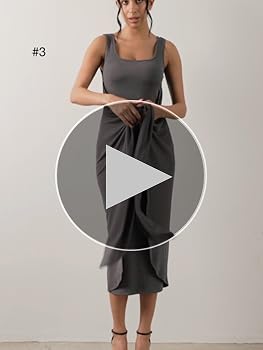 sumyです。 CIDER Women's Bodycon Dress Square Neck Twist Knotted Ruched