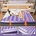 Ustenroya Semi Waveless Water Bed Mattress Queen Size (60x80 Inches) - Softside Foldable Waterbed with Smart Thermostats & Fill/Drain Kit | Soft Cover for Adults & Kids