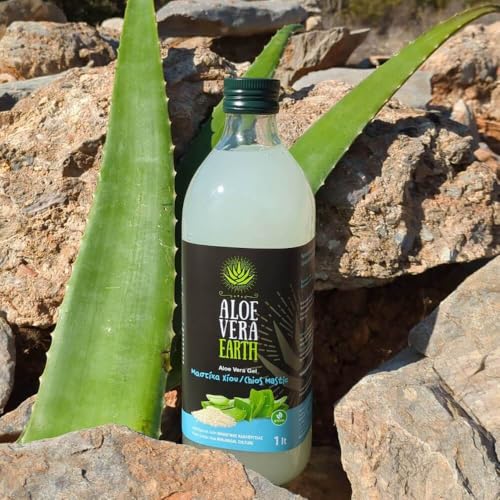 Organic Aloe Vera Drink & Gel with Aloe Pieces – Natural Plant-Based Wellness (Aloe Vera Gel – Natural Flavor (1000ml))