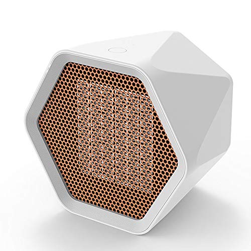 Decdeal - Minicalefactor cerámico silencioso, estufa eléctrica portátil de bajo consumo, calor en 3 segundos, retardante de llama, protección contra sobrecalentamiento