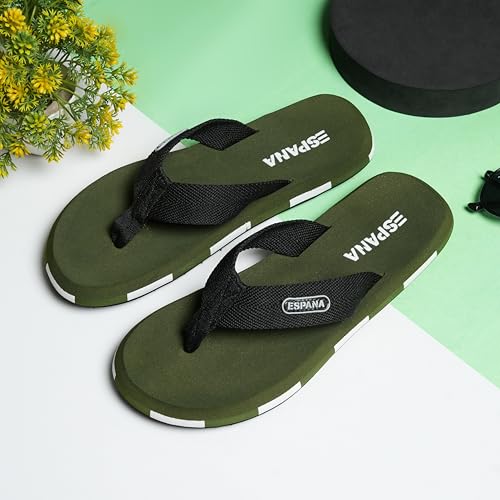 Image of ESPANA Super Soft Orthopedic Men's Slipper - Black | Soft EVA, Non Slip, Lightweight | Comfortable Flip Flops for Home | Diabetic Care Dr. Slippers with Extra Comfort | Daily Use Chappal