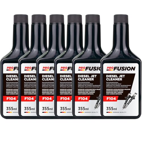 ProFusion Limpiador de Inyectores Diésel Pack de 6   Aditivo de Combustible F104 Diesel Jet Cleaner 355ml