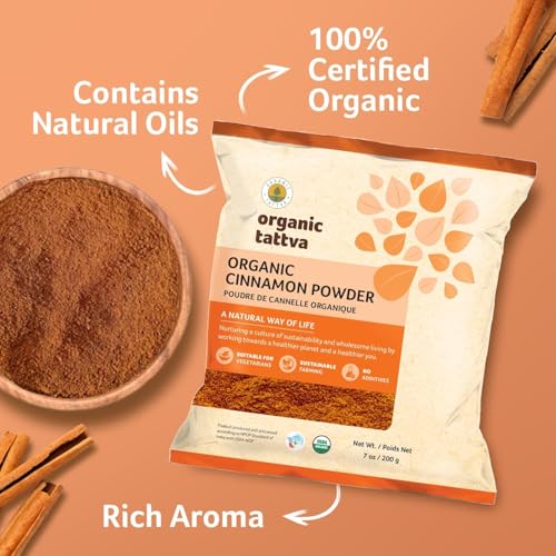 Organic Tattva Cinnamon Powder & Cumin Powder Combo (7 oz/200 g Each) – Organic Cold-Ground Spices for Cooking & Baking – Rich Aroma & Natural Oils – Additive & Chemical Free – USDA Certified image 4