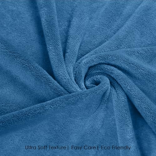 Image of HOUSSE Premium Hand Towel | Microfiber | Super Soft & Quick Dry | Home, Gym, Yoga, Fitness & Weight Lifting | Ultra Absorbent | 550GSM, 60x40cm [2-Pack] (Ink Blue)