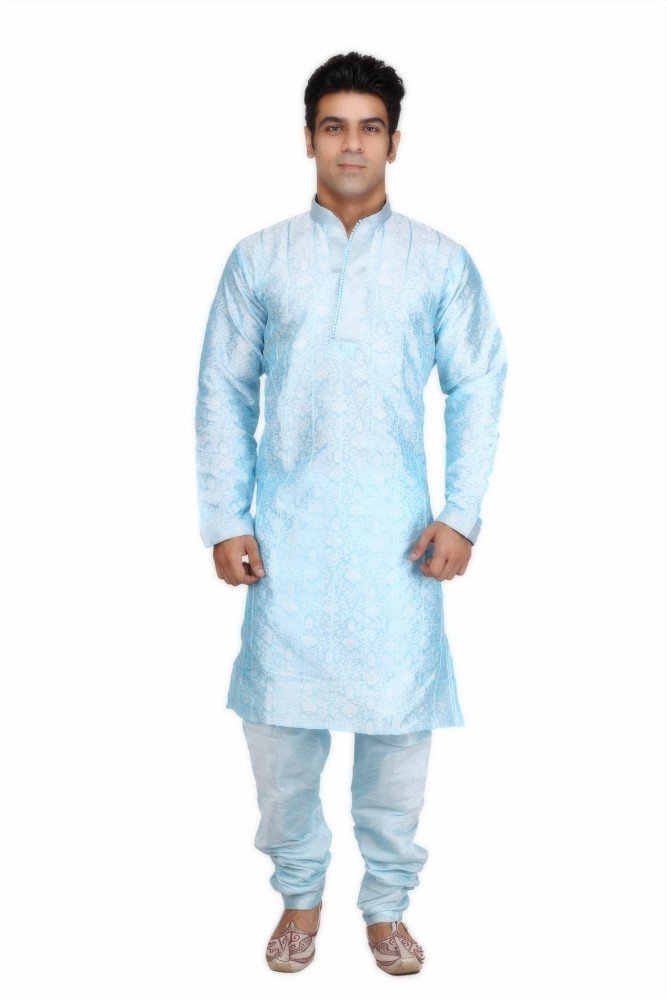royal kurta Men's Festive Pintuck Jacquard Sherwani-picture-34