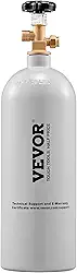 VEVOR Cilindro de gás de alumínio para tanque de CO2 de 2,25 kg, novo cilindro de CO2 com revestimento em spray cinza, tanque de ar de CO2 com válvula CGA320, para distribuição de cerveja refrigerante