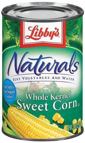 Libby's Naturals Whole Kernel Sweet Corn 15oz Cans (Pack of 6)
