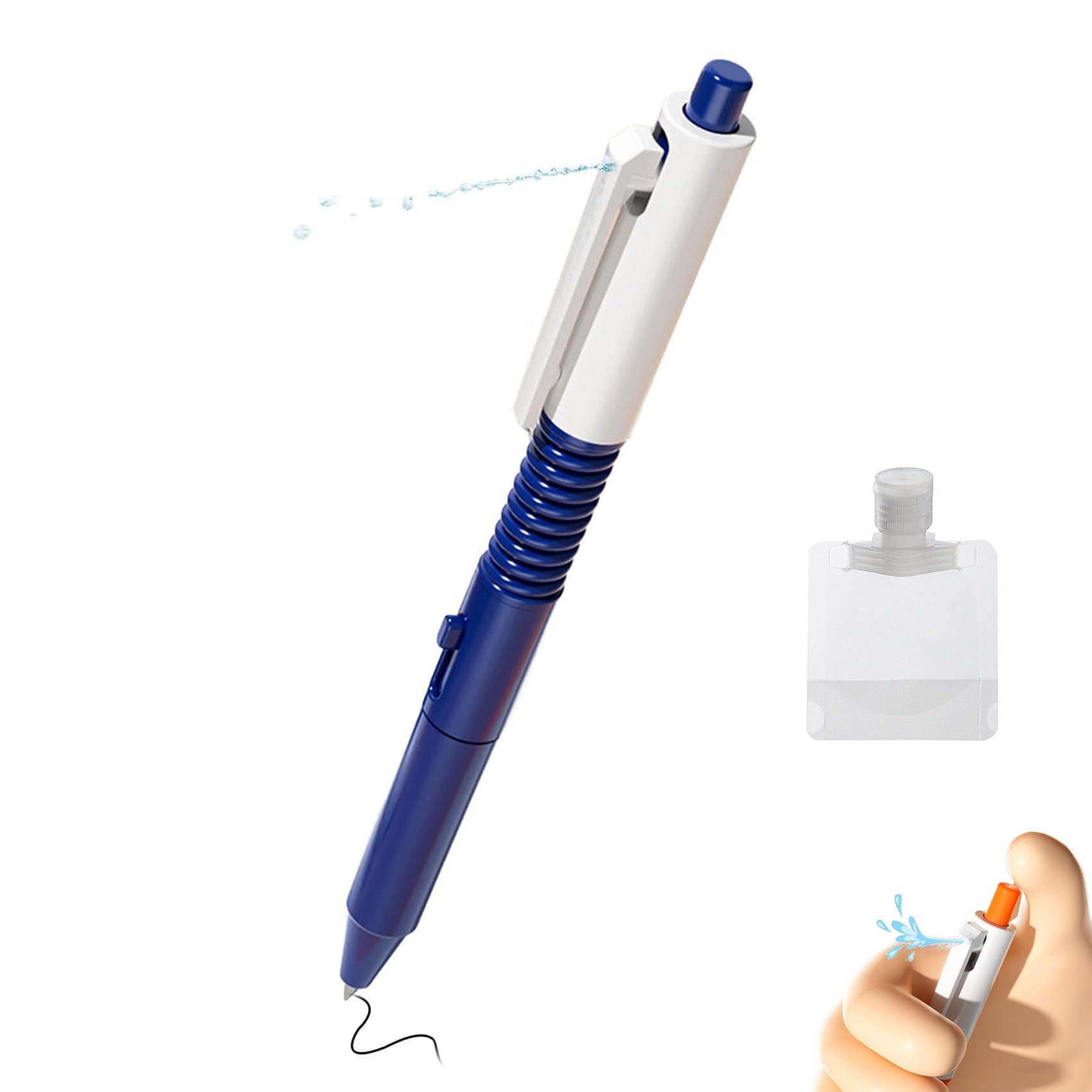 Pen That Sprays Water,Prank Spray Pen,Dual Functionality Water Gun Pen,Water Spray Pen,2 in 1 Funny Prank Retractable Pens with Water Spray,Spoof