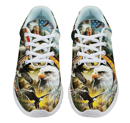 Native American Flag Pride Shoes for Women Men Trail Running Casual Fashion Sneakers Slip-on Tennis Shoes
