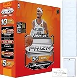 2024-25 Prizm Basketball Mega Box with 50 Trading Cards + 6 Toploaders + Magnetic Holder + StreetCards Magnet! Look for Manga and Sublime SSP!