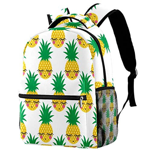 Sac à dos ananas avec porte-bouteille idéal pour le campus et les loisirs des jeunes