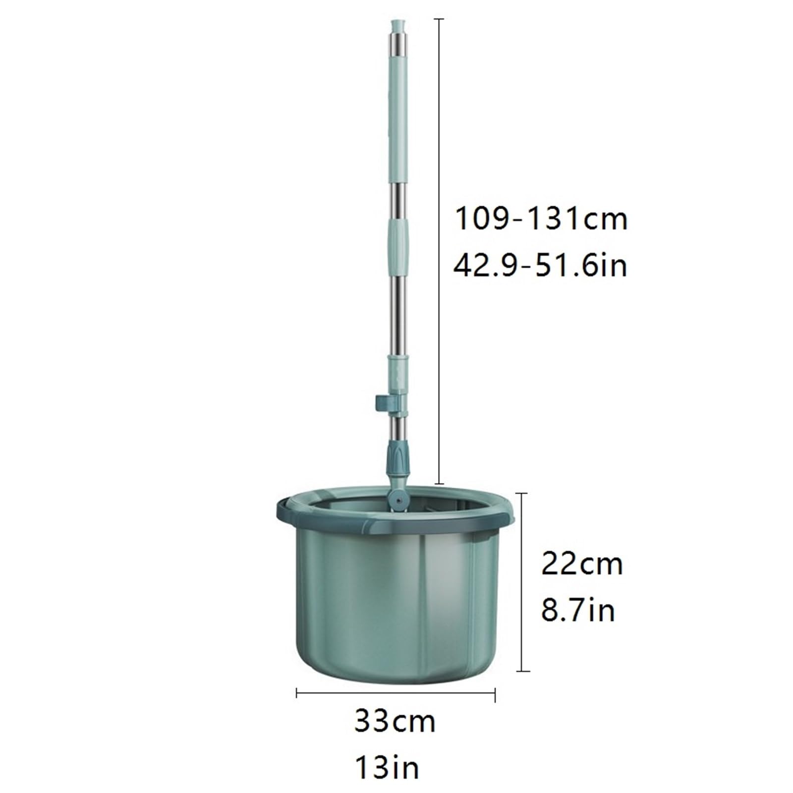Juego de fregona giratoria de 360 grados con cubo de paño de microfibra y función de absorción de agua, fácil limpieza para suelos domésticos