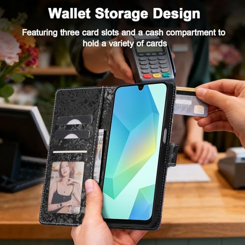 Case Samsung A37 5G protection rfid motif fleur boîtier clapet - 2