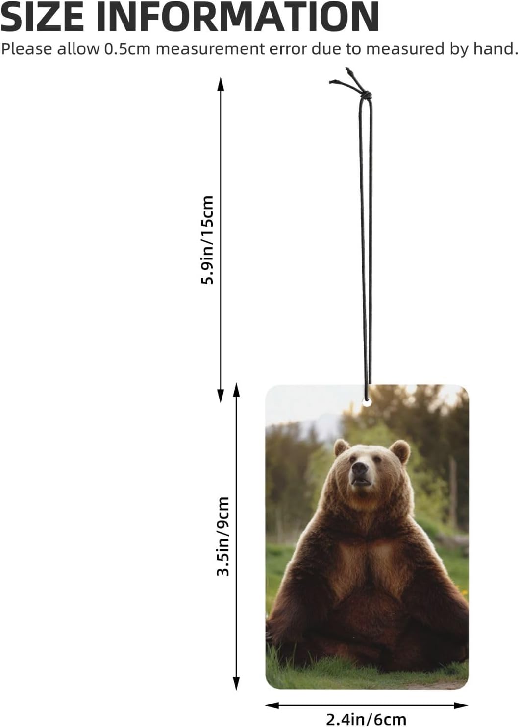 Car Air Freshener 24 PCS Hi Bear Sit on the lawn Hanging Car Air Fresheners Auto Interior Decor Card Freshener Strong Scented Card Lavender Cars Scents for Office Bedroom Close Drawer Rectangle