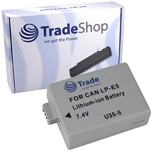 Batería de ion de litio de alto rendimiento para Canon LP E5 LPE5 LP E 5 LPE 5, compatible con Canon EOS 450D 500D 1000D 450 D 500 D 1000 D