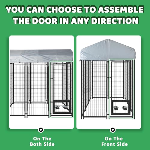 image for LEMBERI 6x4x6 FT Outdoor Dog Kennel for Large Dogs, Heavy Duty Welded 