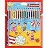 STABILO 22509 kleurpotlood – Trio dik – met 18 verschillende kleuren, Meerkleurig, 18 stuks
