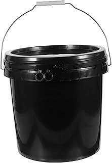 ORFOFE 10 Liter White Abs Bucket Plastic Bucket with Lid Black Bucket Container with Lid Painting Bucket Paint Storage Bucket 10l Bucket Hdpe Big Mouth Black White Buckets