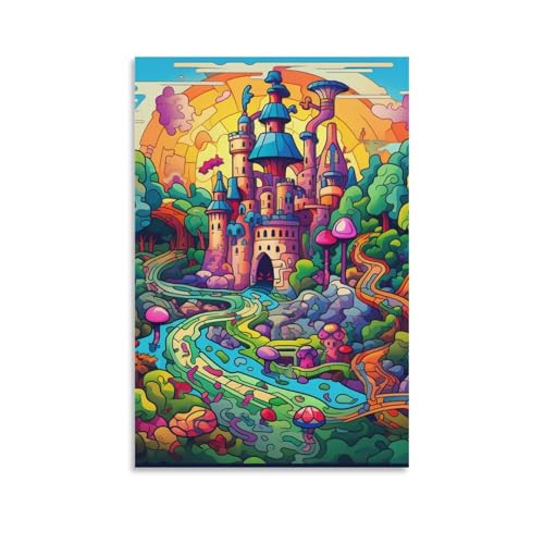 Cuadro en lienzo País de las Maravillas 50x75cm para decoración moderna