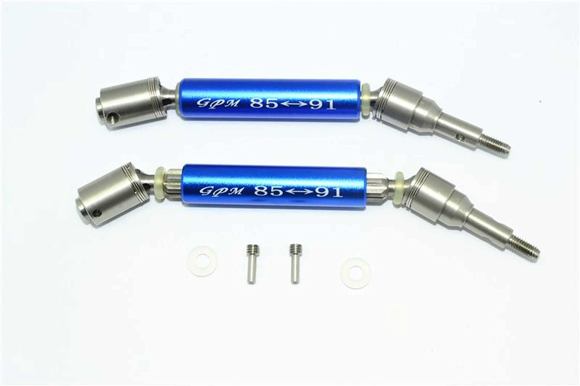 GPM for Traxxas XO-01 Supercar Upgrade Parts Stainless Steel 304+Aluminum Front CVD Drive Shaft - 1Pr Set Blue