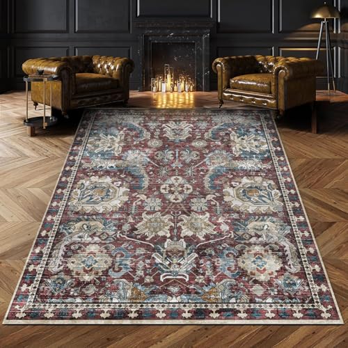 Tapis de salon multicolore tapis de chambre fleurs 110x180 - 2