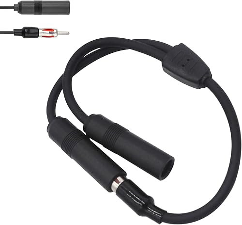 Pack-1 Línea de conexión de antena de radio AM FM para automóvil, 1 macho a 2 hembras, cable de extensión de antena estéreo de señal estable,