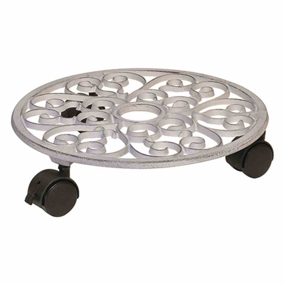 Support à roulettes pour pot de fleur blanc WAGNER 50kg